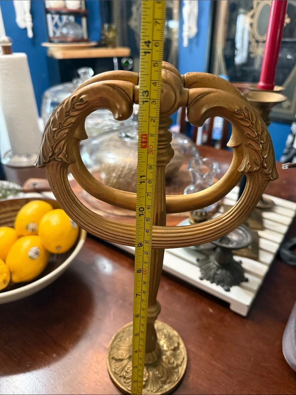 Vintage Hollywood Regency Brass towel bar